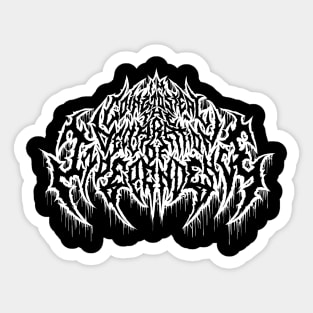 I'M GOING TO STEAL THE DECLARATION OF INDEPENDENCE death metal logo Sticker
